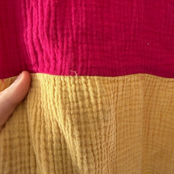 Marine Layer Corinne Double Cloth Maxi Dress in Rainbow Block Stripe Size XL - Picture 13 of 16